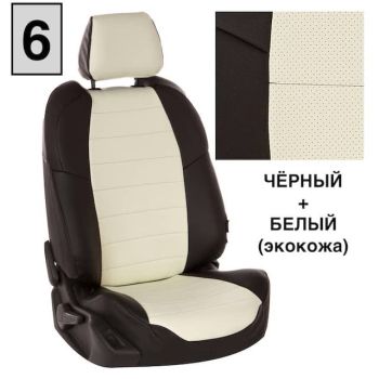 Авточехлы Автопилот Черный белый цвет