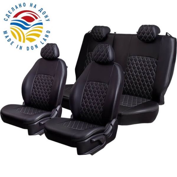 Чехлы Экокожа Турин Ромб на Hyundai ix35 2010-2015 г.в. Чехлы Экокожа Турин Ромб на Hyundai ix35 2010-2015 г.в.